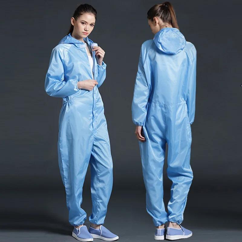 Einteiliger Overall Saubere Kleidung Kapuze Reinraumkleidung Saubere Lebensmittel Staubdicht Malerarbeiten Arbeitskleidung Unisex Schutzkleidung