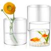 3 Pcs Acrylic Flower Vase Cylinder Vases for Centerpieces, Wide-Mouth Flower Vase Candle Holders, Clear Vases Decorative