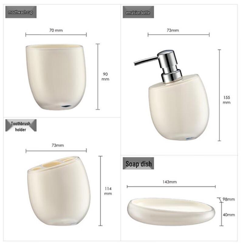 Jixile Relaxing Bathroom 4-Piece Set