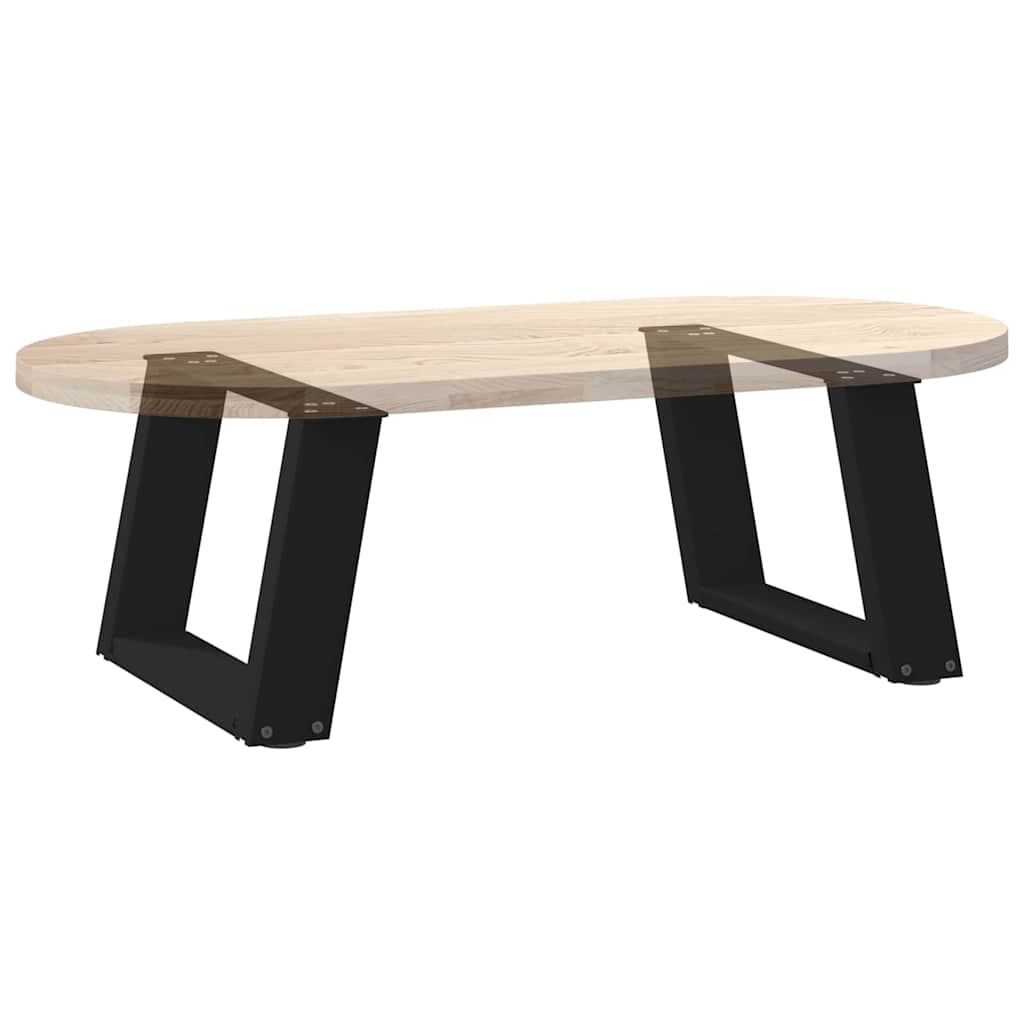 Vidaxl Coffee Table Legs, 2 Pcs, Black, 50X(30-31) Cm, Steel