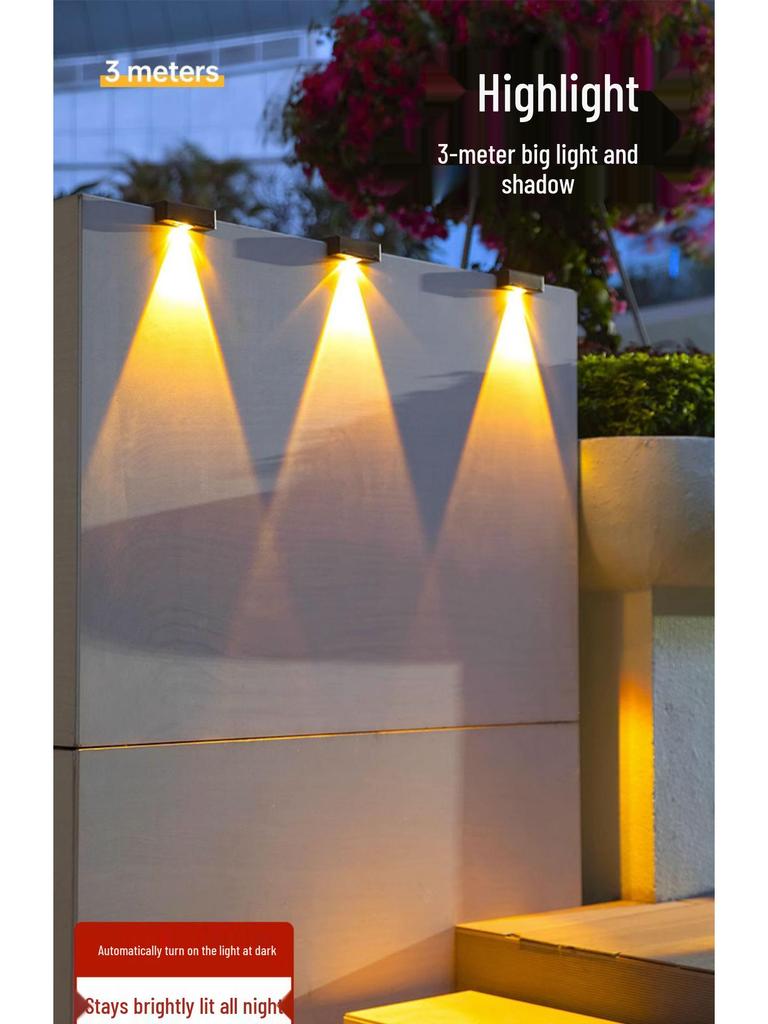 Solar Outdoor Courtyard Spotlight: Home & Street Lighting for Garden, Balcony, Wall Wash, and Enclosure Ambience