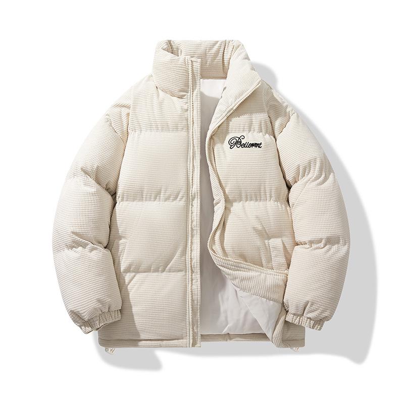 

FANSET Men s Trendy Cotton Padded Stand Collar Jacket - Stylish, Versatile, and Comfortable for Autumn and Winter. 4XL [105-110 kg]