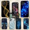 Science Biology DNA For iPhone 12,14,13,15,16,11,17,X,Mini,XR,SE,XS,Plus,Pro,Max,8,7,Soft Silicone Black Case