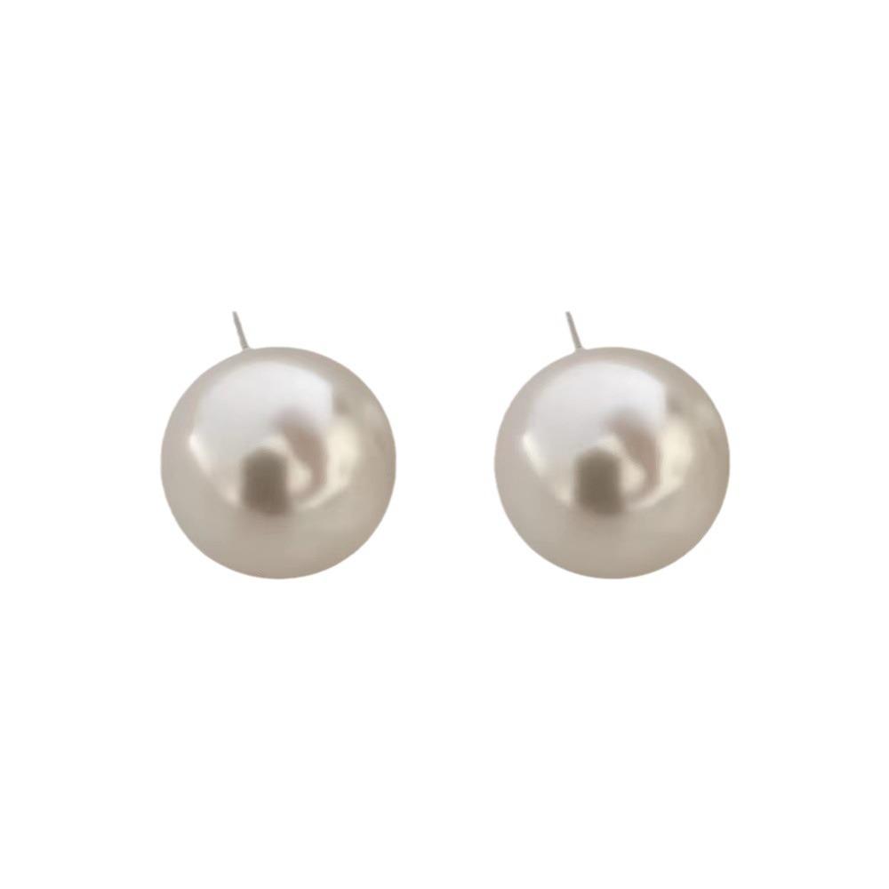 925 Silver Needle Pearl Stud Earrings Korean Niche Premium Earrings Commuter Versatile High Quality Earrings