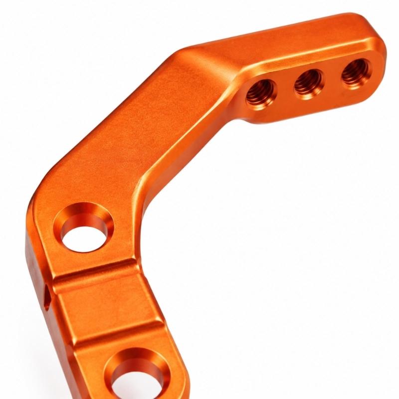 2-Bracket Motorcycle Handguard Mounting Set, Aluminum Construction with Left and Right Connection Points for Installation