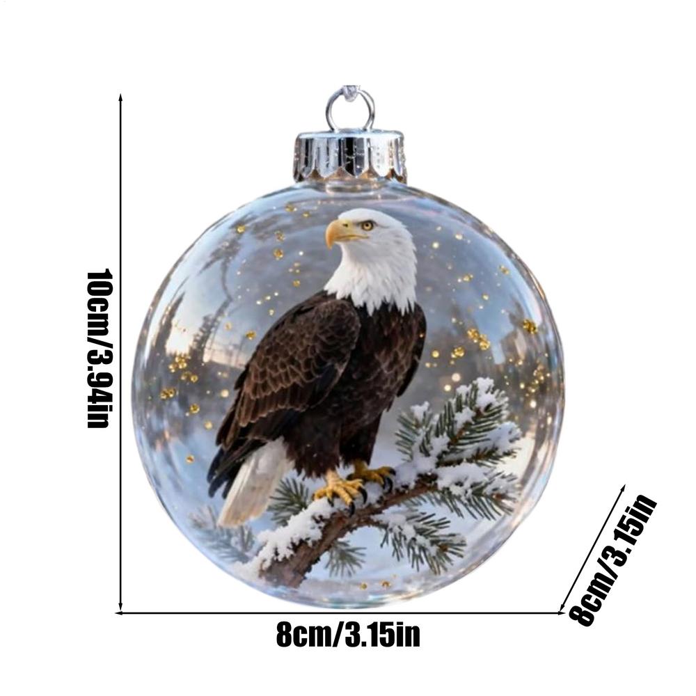 3D Bird Ball Christmas Ornaments Holiday Charm Decor Christmas Tree Hummingbird Bird Eagle Ball Pendant for Holiday Indoor Home