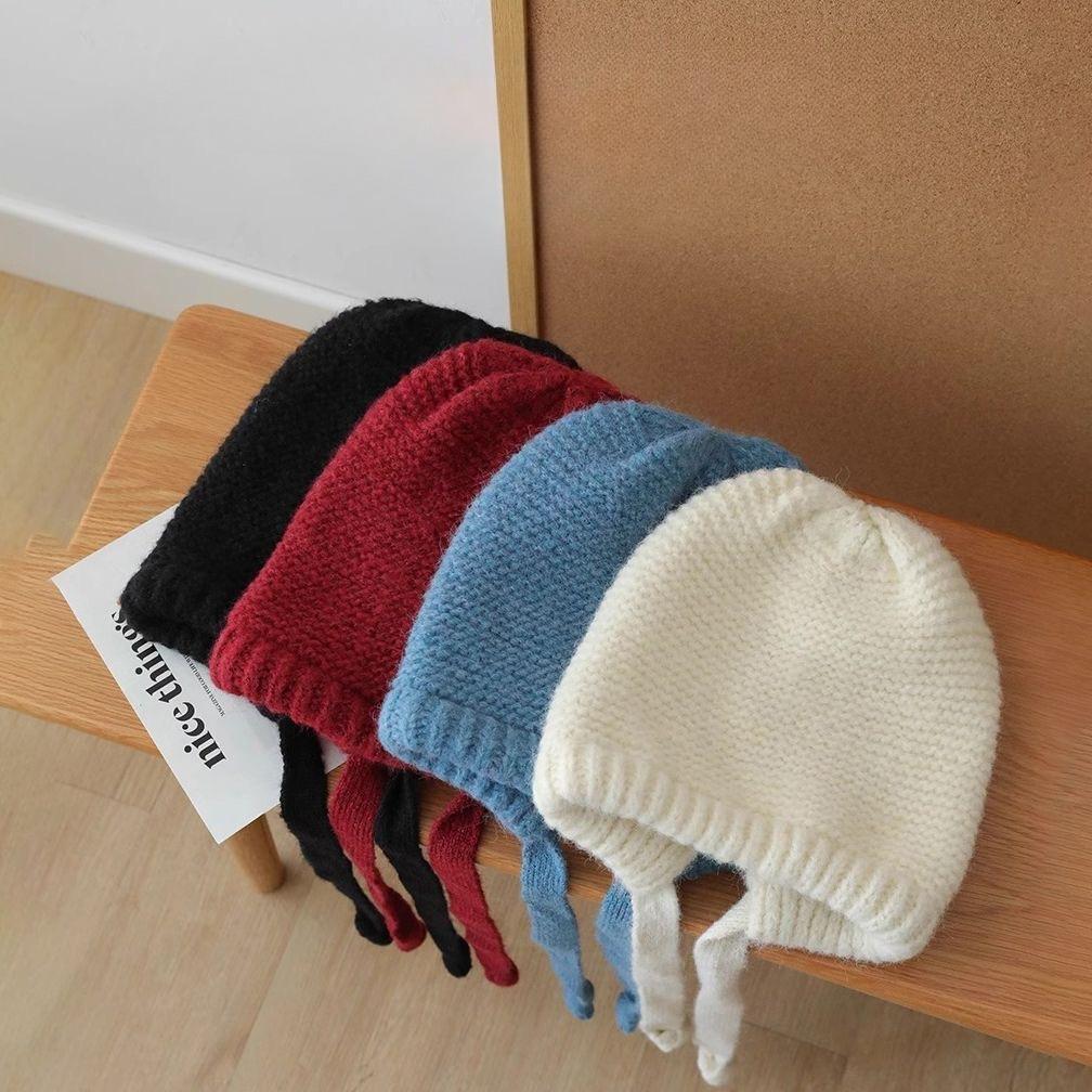 Balaklafa Hat Plush Hat Can Be Used As A Bag for Both Winter Warmth and Ear Protection, Knitted Pullover Hat for Women