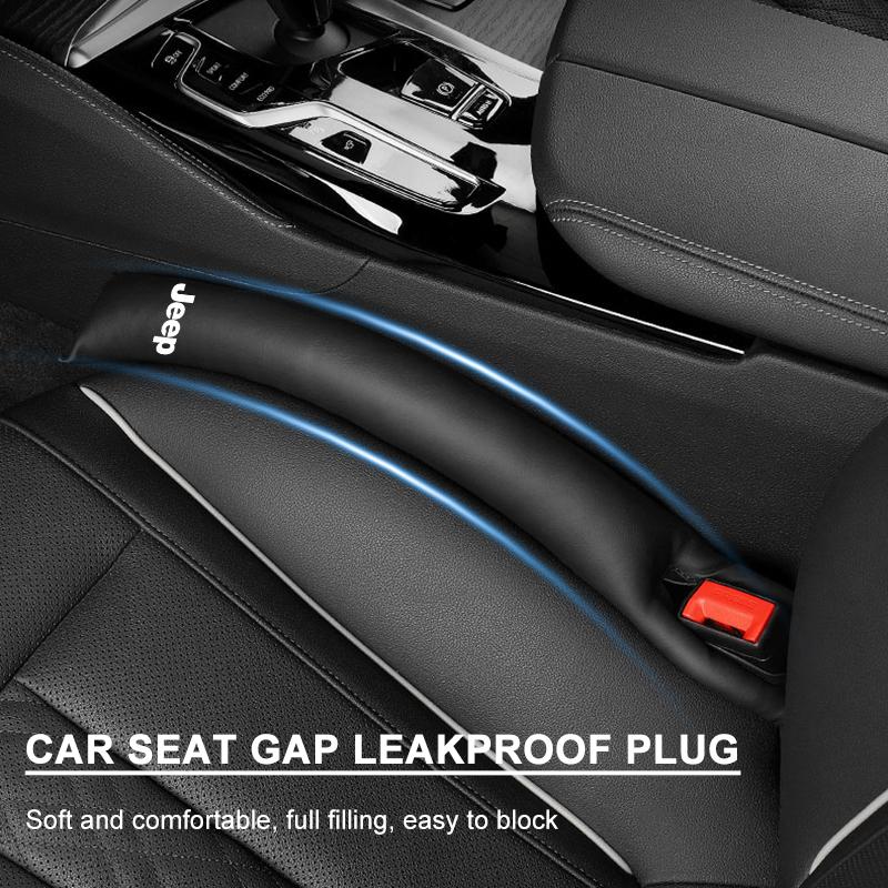 Car Seat Gap Filler Side Seam Plug Strip Leak-proof Filling Strip For Jeep Renegade Tyre Stem Air Caps Wrangler JK JL Grand Cherokee Compass Patriot