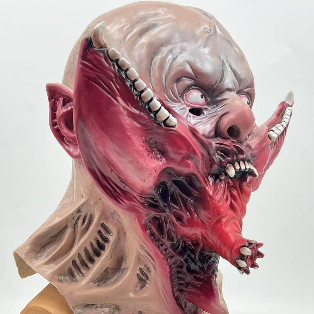 Bleeding Clown Latex Mask: Scary Halloween Vampire Elf Zombie Cosplay