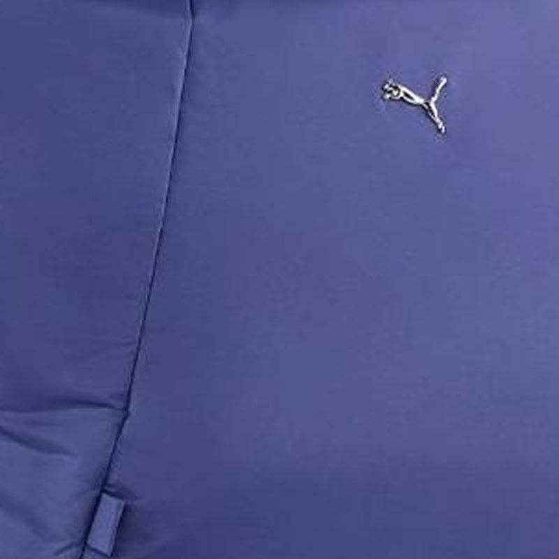 Puma Solid Color Minimalist Versatile Silver Logo Zipper Closure Fabric Tote Bag Women Tote Bags Violet 091444-02