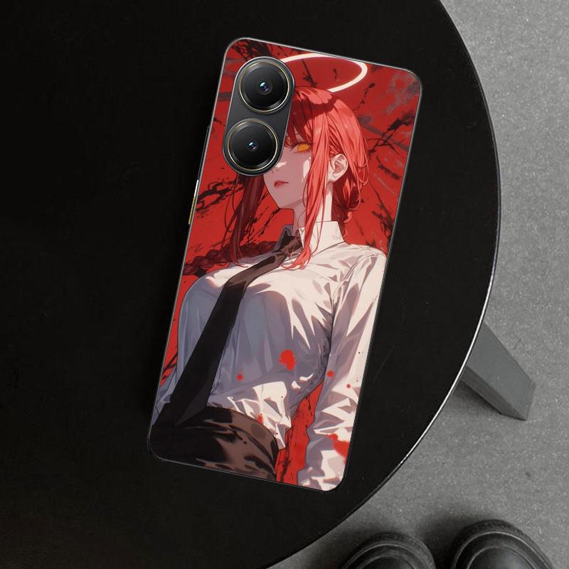 Chainsaw Mans Makima Phone Case Cover for Xiaomi Poco X6 X5 X7 Pro F7 Ultra Redmi 15C 15 13C 13 12C 12 10C 10 10A 9C 9A 9T 9 Coq