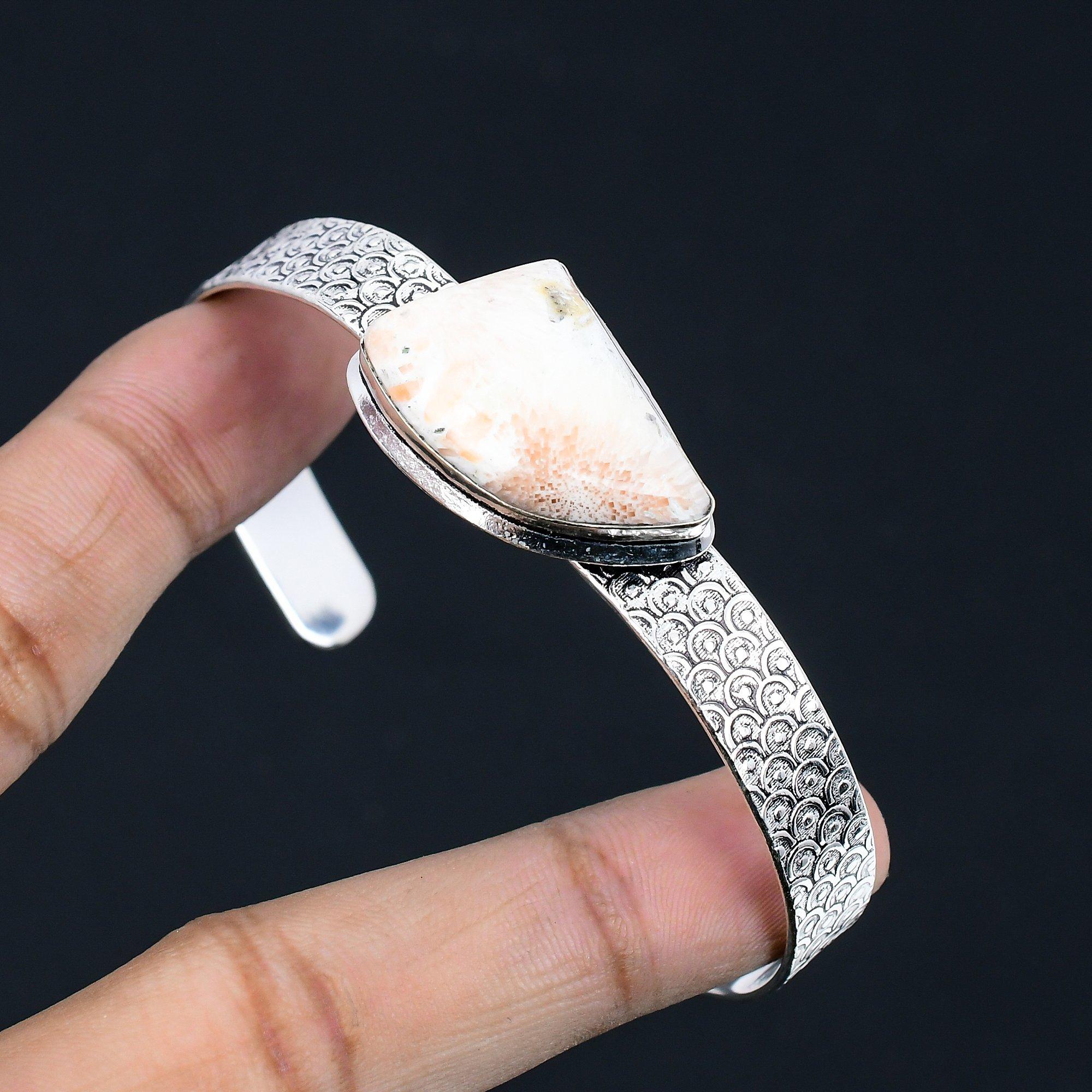 

Браслет-бенгл из стерлингового серебра 925 пробы с триллионом сколецита, на годовщину, для мамы Adjustable