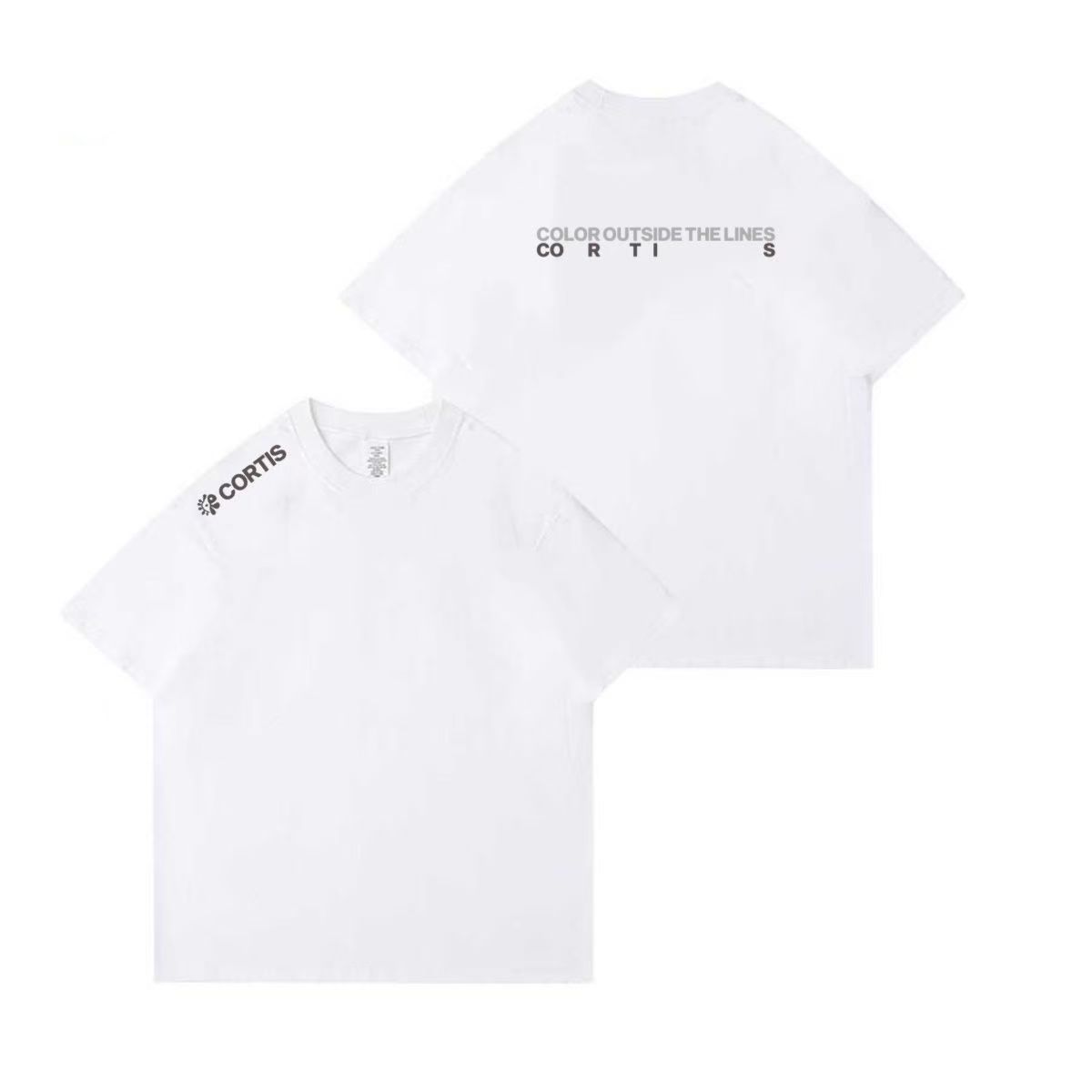 

Кортіс перший EP COLOR OUTSIDE THE LINES футболка Kpop мода T M білий