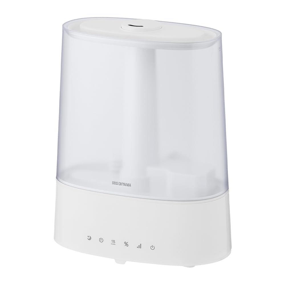Iris Ohyama Top-Fed Ultrasonic Hybrid Humidifier, 550ml, White