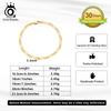 ORSA JEWELS 100% 925 Silver Italian 3.3mm Diamond-Cut Figaro Chain Bracelet for Women Handmade Party Jewelry SB66