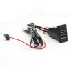 Dual USB and Type C Ports Car Charger for Nissan Patrol Y60 Y61 Phone Charger Auto Adapter 12V 2.1A LED Light