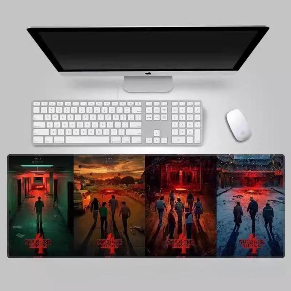 Premium Personalisierte Kreative Mauspads StrangerThings Leder-Mauspad Peripheres Computer-Tastaturpad Große Größe Büro-Schreibtischpad Tastaturpad