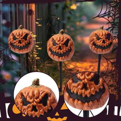 Kürbis-Spießlichter Lampe Szene Layout Requisiten Gruselige Halloween-Dekoration Weg für Draußen