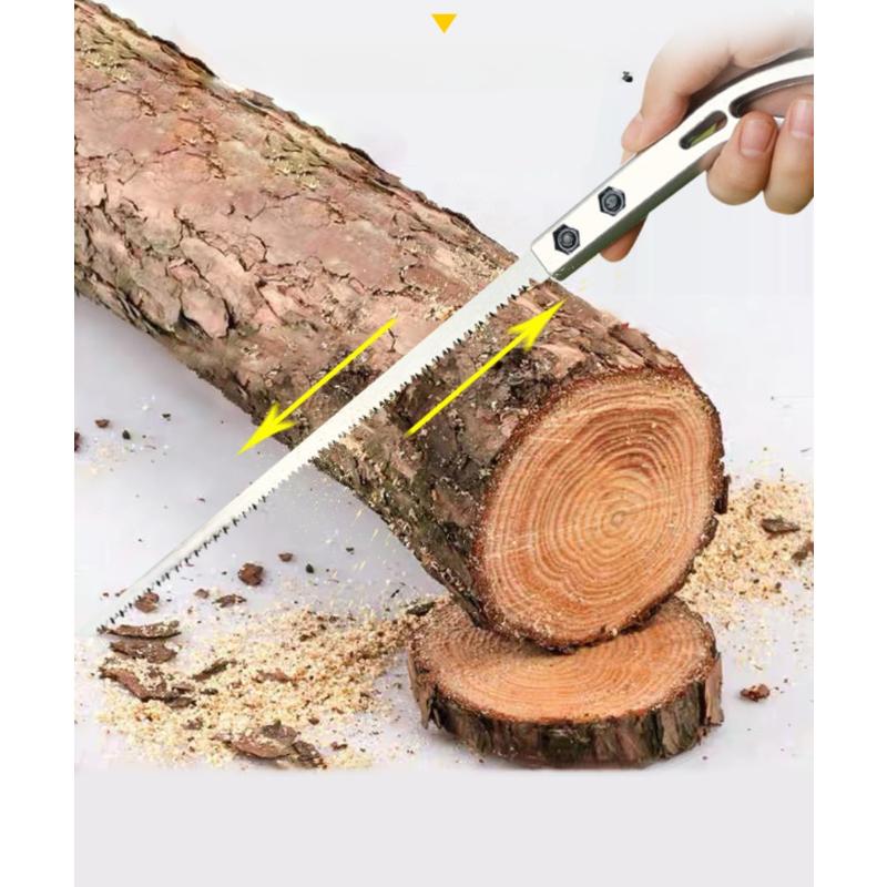 Ręczna piła ze stali SK5 340mm z drewnianą rękojeścią, wielofunkcyjna piła ogrodowa do drewna do cięcia paneli ściennych i cięcia zgiętego