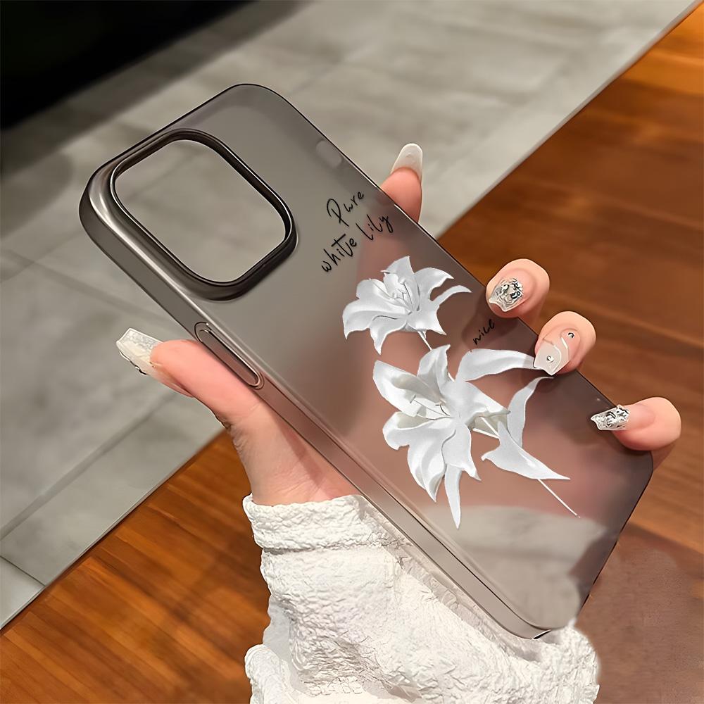 Θήκες κινητών τηλεφώνων για iPhone 11 13 15 Pro Max 12 14 Pro Max Θήκη iPhone 16 15 Plus 13 Pro 12 Frosted Texture Painted Cartoon Flowers
