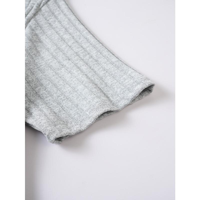 Men's Stretch Ribbed V-Neck Short Sleeve T-Shirt.