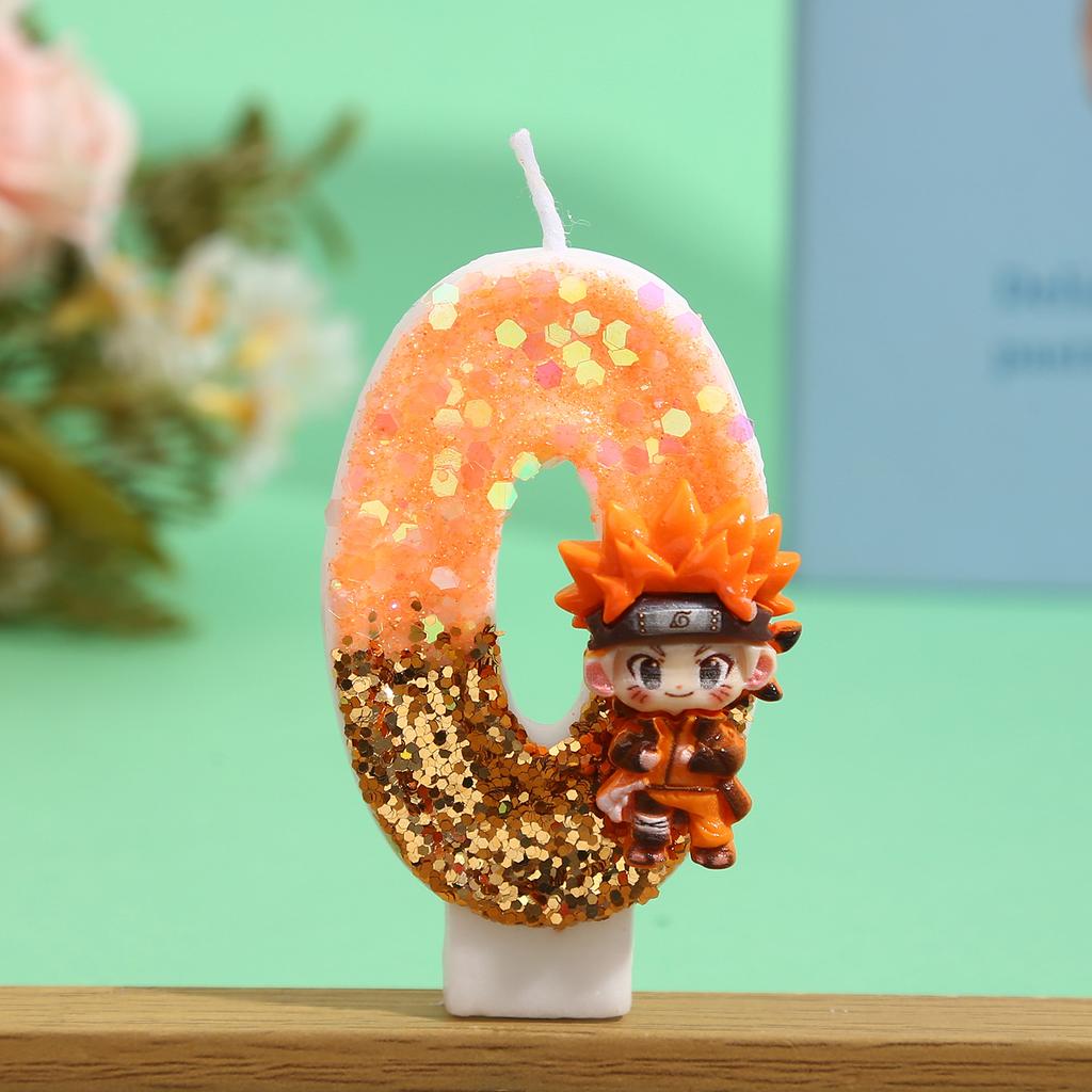Narutos New Product Cartoon Anime Digital 0-9 Creative Party Birthday Candle Cake Candle Decoration Birthday Gift