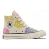 Converse 1970s Chuck Taylor All Star Lace-up High Top Espadrille Women's Floral Yellow Purple