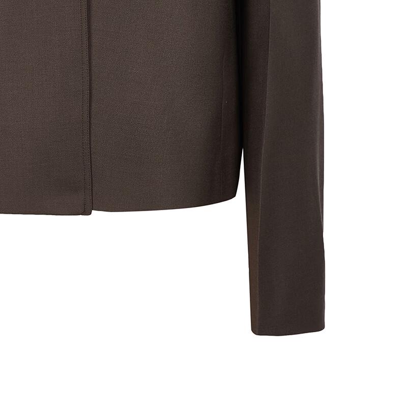 LESS 2026 Spring Collarless Straight-Fit Blazer