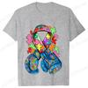 Autism Awareness with Boxing Gloves Shirts for Women Clothing Be Kind Puzzle Neurodiversity Tees Autistic Pride Female Clothing