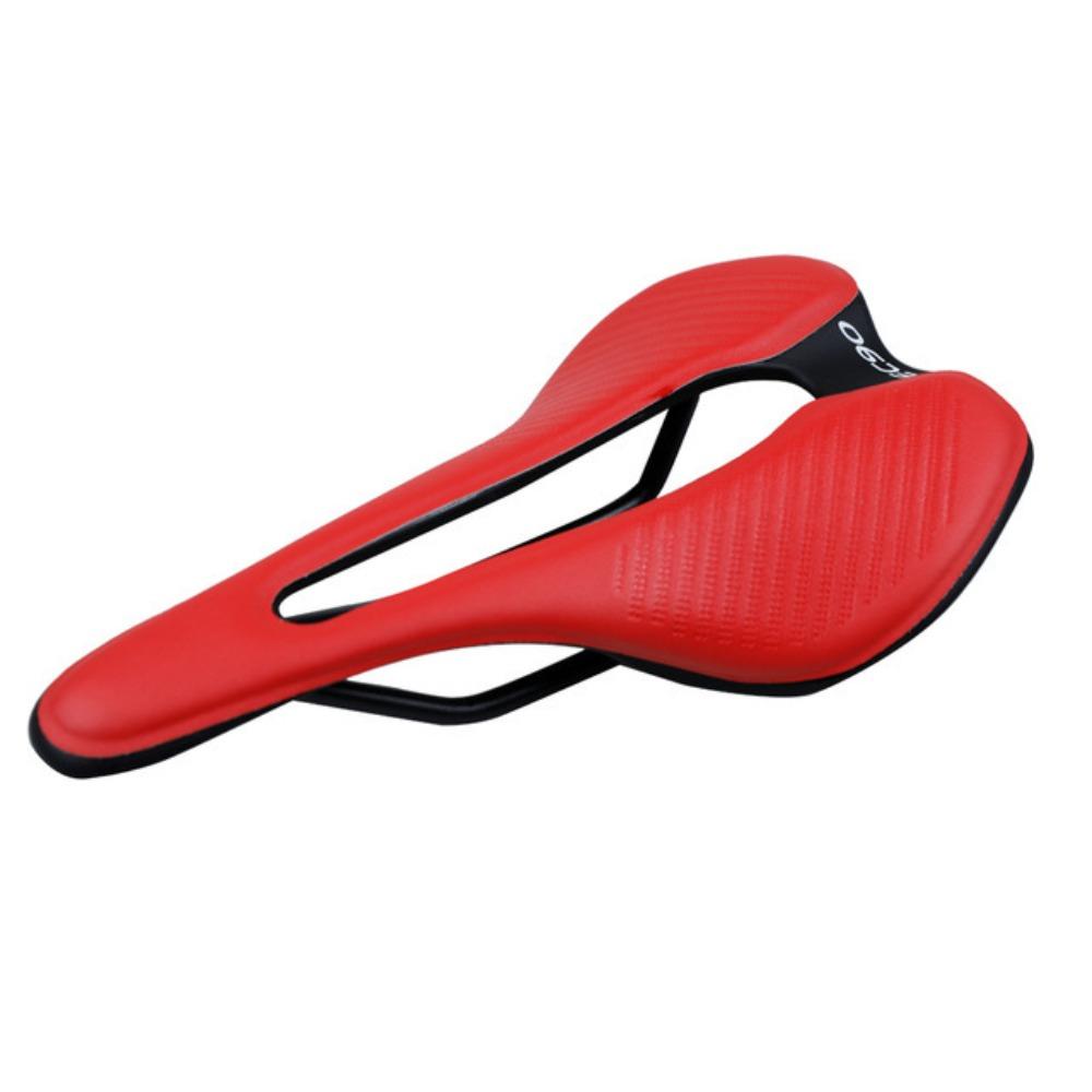 

Nylon Fiber Seat Cushion Road Bike Seat Cushion Ergonomic Mountain Bike Saddle Cushion average size красный
