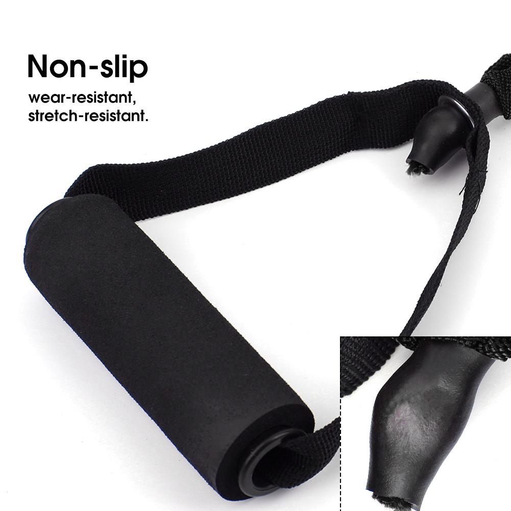 Slotted Pull Rope Fitness Anti Break Indoor Elastic Belt Yoga Power Training Resistance Bands(black(30lb) )