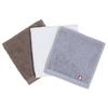 Imabari Hand Set of Towel Sweat Brown Towels, 3, Large, Washcloths, Handkerchiefs, Towels, 33x35cm, White, Gray,