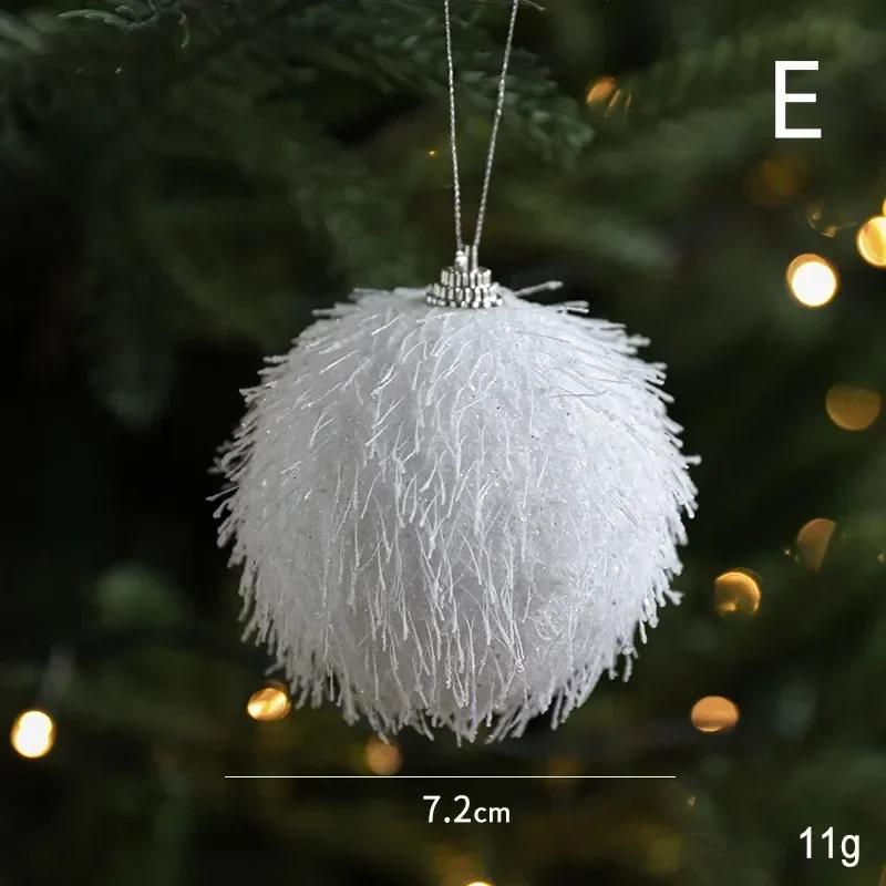 

8CM Christmas Tree Decor Hanging Balls Sequined Shiny Ball Pendant Christmas Tree Party Hanging Decoration Accessories