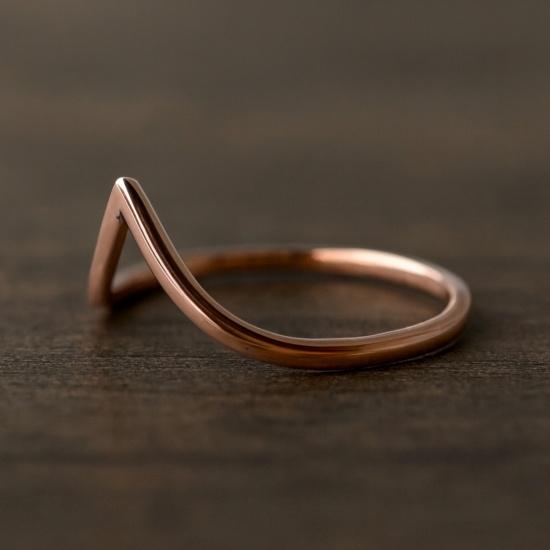 

Кольцо V-образной формы из чистой меди, Медное кольцо ручной работы, Арочное кольцо для женщин, Подарок для матери 11.5 медный