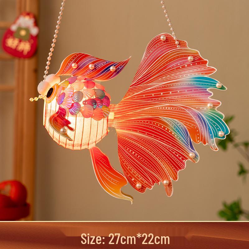 Koi and Goldfish Lantern Kit: Handmade DIY Ancient-Style Glowing Lanterns for Lantern & Mid-Autumn Festivals