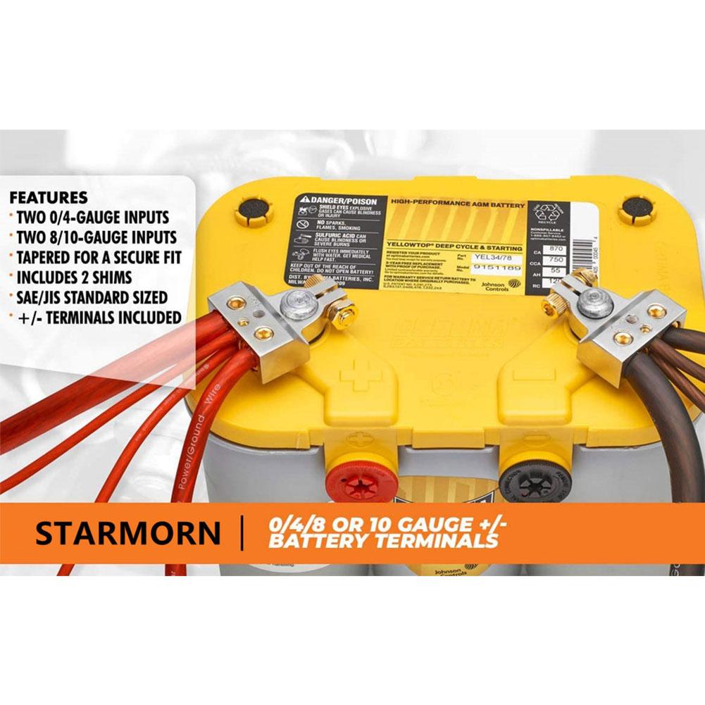 Terminal Negativ Terminal Pozitiv Kit Conectori Cleme Terminal Baterie Auto Set Adaptor Placat cu Aur Accesorii Auto