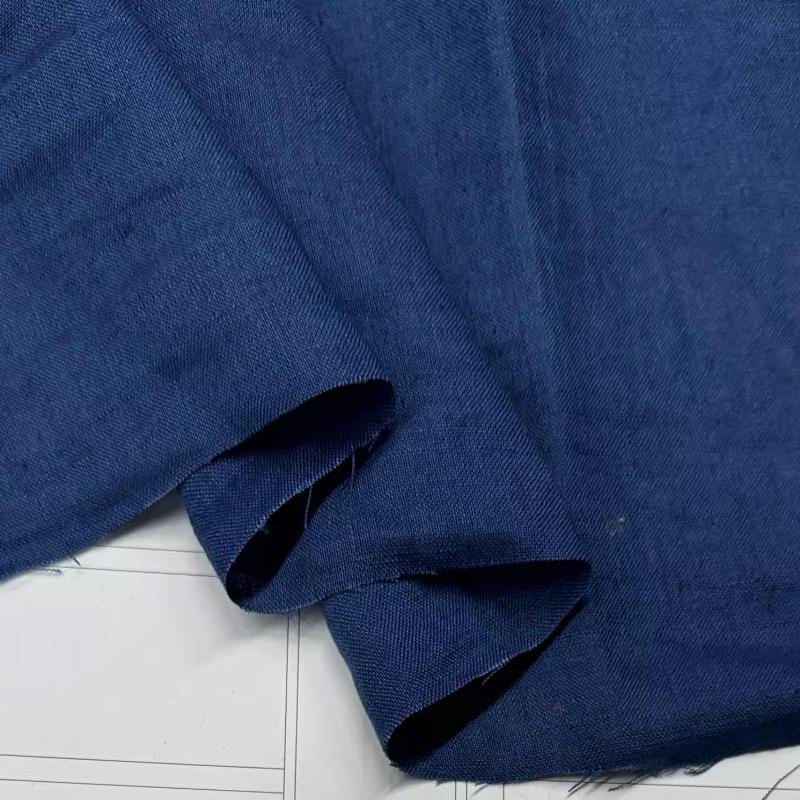 Tissu Pur Lin Lin Lavé Confortable Respirant Tissu Printemps Été DIY Robe Pantalon Large Veste Légère Vêtement