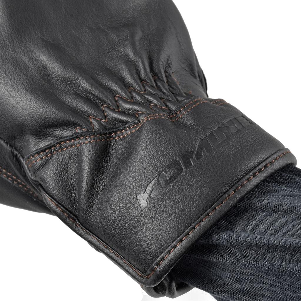 Protective Leather Winter Gloves for Motorcycles Brown S [Komine] GK-848