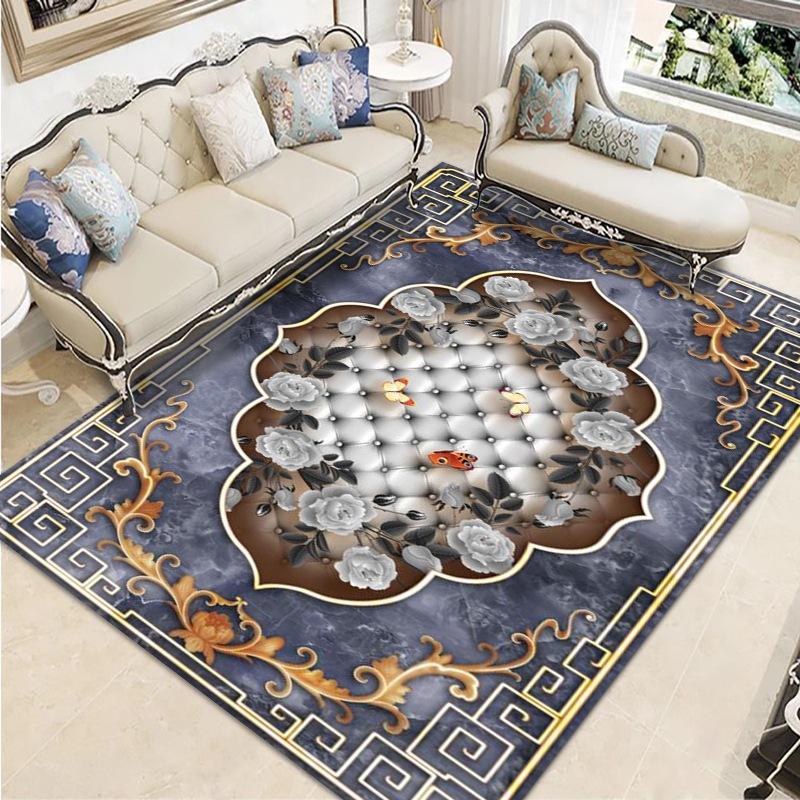 Bohemian Retro Carpet for Living Room Bedroom Mat Non-Slip Area Rug Persian Geometric Carpets Bedside Home Decoration Floor Mat