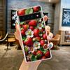 For Google Pixel 10 Pro Clear Phone Case Pixel 9 Pro XL Pixel 8 Pro 9A 8A 7A 7 6A 6 Pro Cover Summer Strawberry Flowers Print