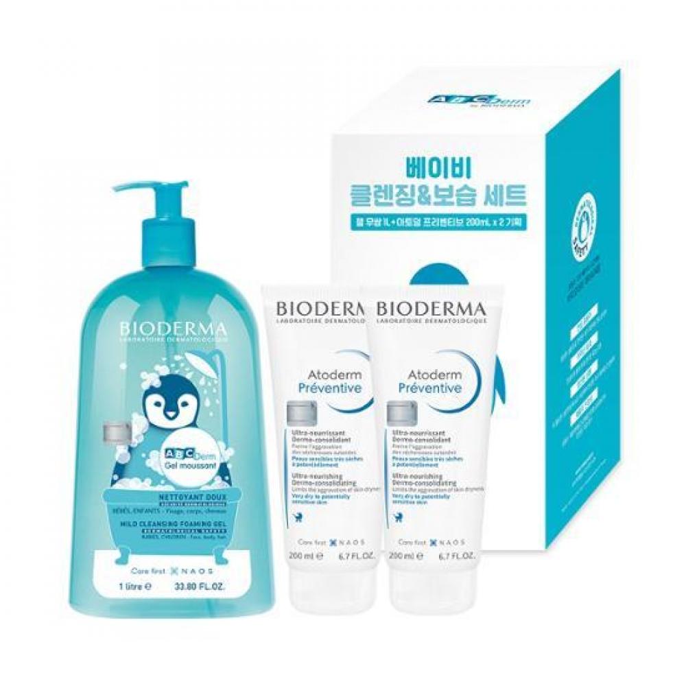 

Bioderma Abcderm Gel Musang 1л+профилактический Double Plan 200мл+200мл