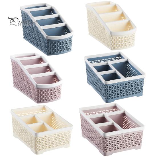 Storage Box Hollow Anti Slip PP Multi Grid Pen Stationery Cosmetic Organizer Classroom Things