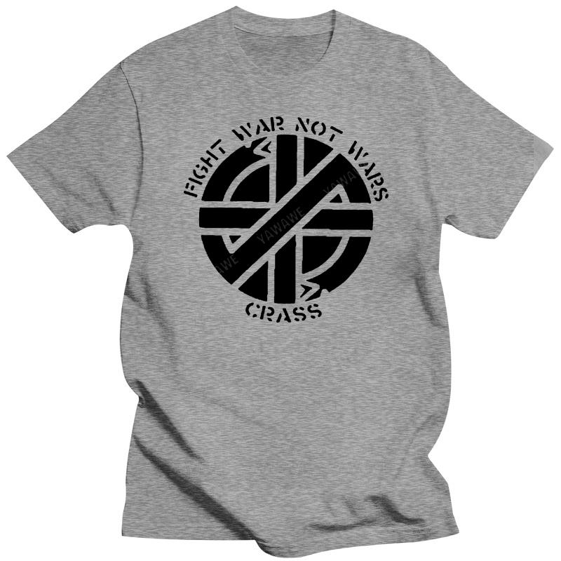 Men's Summer T-Shirt Crass Band Logo Punk Rock Men's T-Shirt Brand Fashion Summer Casual Sports Cotton Breathable T-Shirt