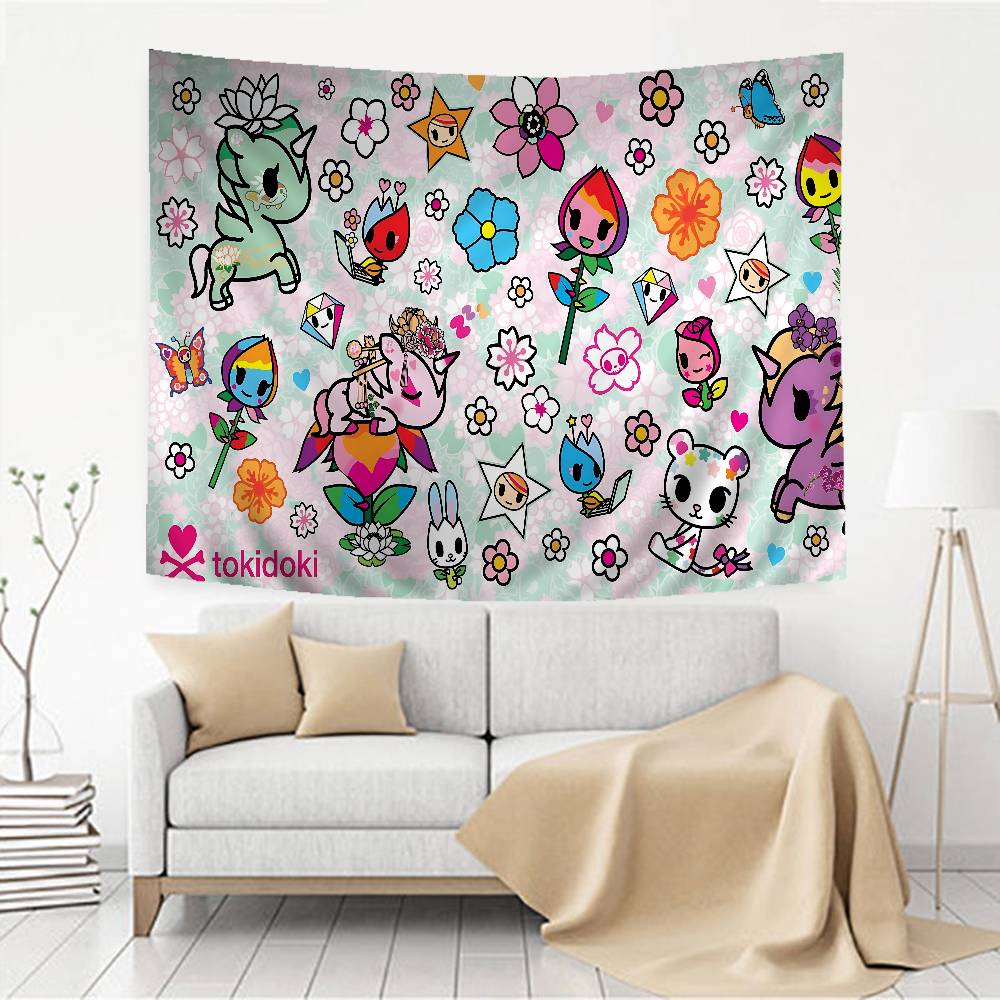 Trendy Brand Japan TTokidokis Cartoon Tapestry Art Science Fiction Room Home Decor Wall Hanging Home Decor
