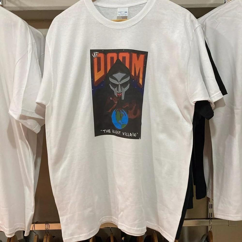 MF Doom The illest Villain 90-х Футболка с коротким рукавом Белая Унисекс Перепечатка S-5XL Унисекс Футболка XXXXL