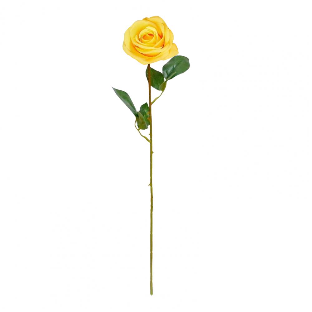 Artificial Flower Branch Artificial Rose Flower Branch Realistic Silk Bloom with Green Leaves Faux Floral Decoration for Home
