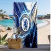 Пляжний рушник з принтом Chelsea FC, швидковисихаючий, м'який, портативний, великий прямокутний пляжний килимок для подорожей, басейну