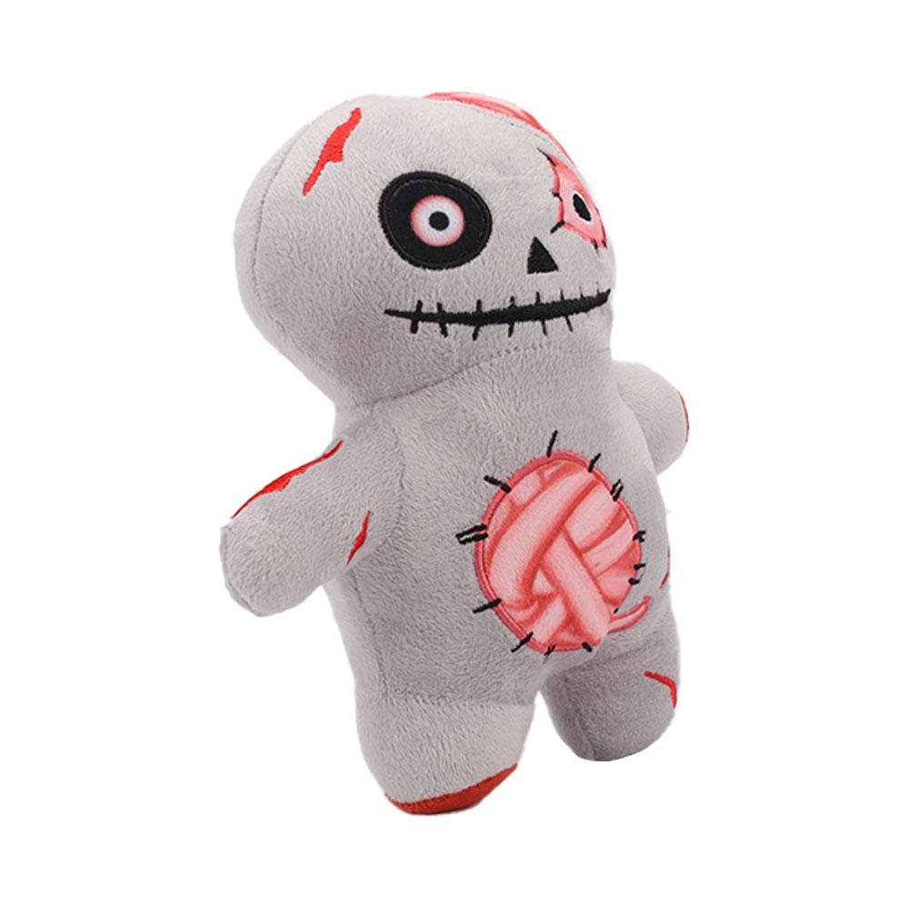 25cm/9.84in Halloween Horrific Zombie and Skeleton Cat Plush Toys Movie Stuffed Animals Toys for Kids Halloween Room Decoration