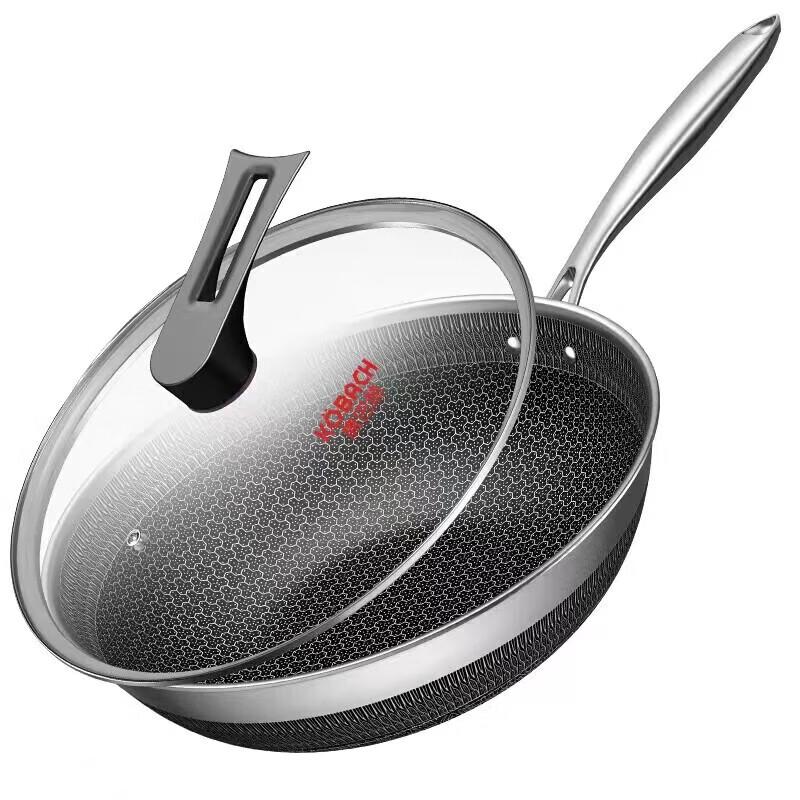Kangbach 32cm 316L Stainless Steel Non-stick Wok Set