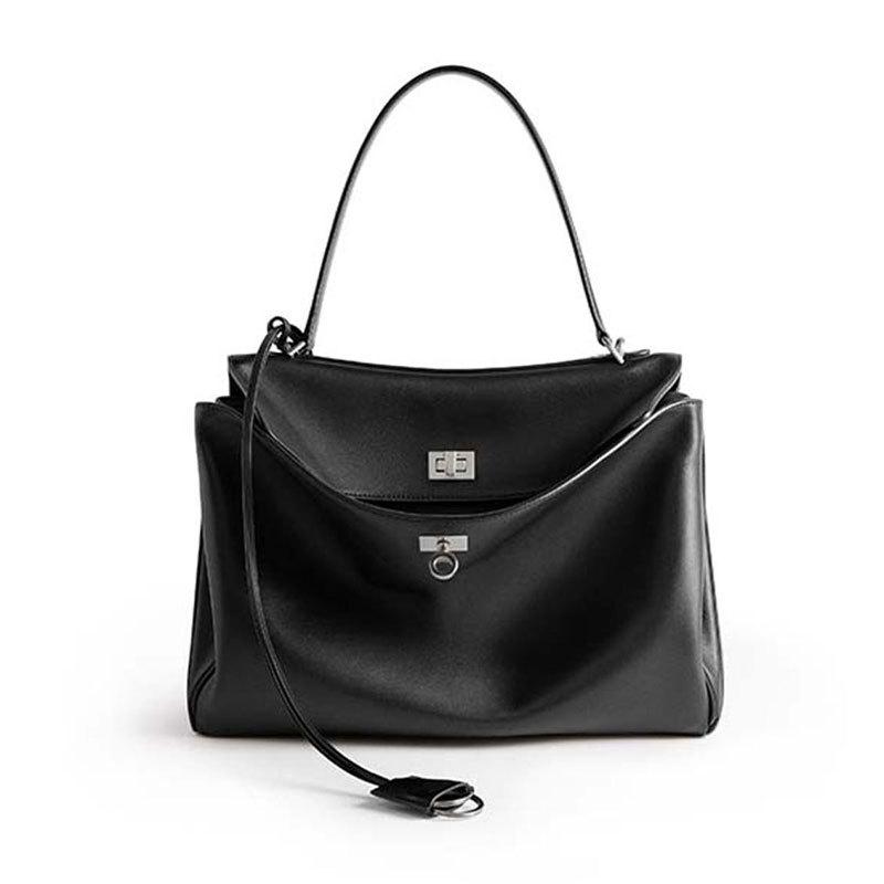 Borsa in Pelle da Donna, Borsa Tote Grande Capacità per il Pendolarismo, Borsa a Spalla Portatile per Documenti di Trasporto, Borsa da Donna